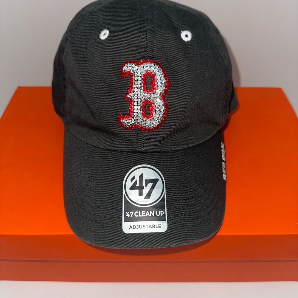 Boston Red Sox BLING Rhinestone BLING 47 Baseball Hat